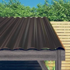 Outlet vidaXL Takplåt 12 st galvaniserat stål 80x36 cm Brun