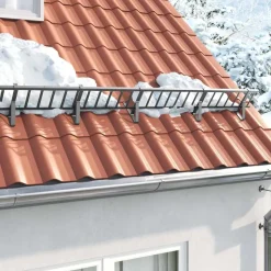 vidaXL Taksnöskydd Antracit 100 x 29,5 x 34,5 cm Stål