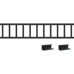 Online vidaXL Taksnöskydd 100 x 2,5 x 20 cm Stål Svart