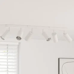 vidaXL Takspotlight med strålkastare Vit 73 x 6 x 16 cm Metall
