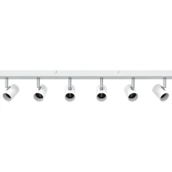 vidaXL Takspotlight med strålkastare Vit 73 x 6,5 x 11,5 cm Metall