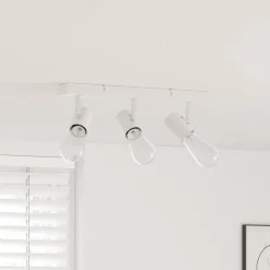 New vidaXL Takspotlight med strålkastare 38 x 6,5 x 11,5 cm Metall Vit
