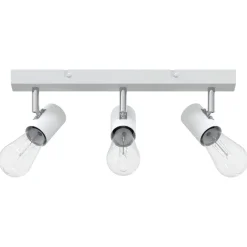 New vidaXL Takspotlight med strålkastare 38 x 6,5 x 11,5 cm Metall Vit