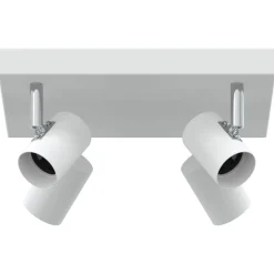Clearance vidaXL Takspotlight med strålkastare 26,5 x 26 x 11,5 cm Metall Vit