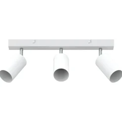 New vidaXL Takspotlight med strålkastare 38 x 6 x 16 cm Metall Vit