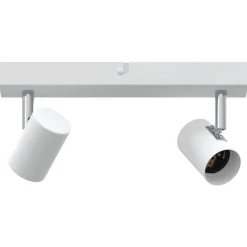 Clearance vidaXL Takspotlight med strålkastare 26 x 6,5 x 11,5 cm Metall Vit