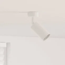vidaXL Takspotlight med strålkastare Vit 6 x 6 x 16 cm Metall