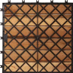 vidaXL Terrassplattor 10 pcs Brun 30 x 30 cm Akacia Hårdträ