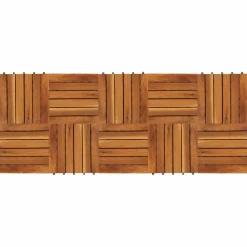 vidaXL Terrassplattor 10 pcs Brun 30 x 30 cm Akacia Hårdträ