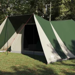 vidaXL Tipi Tält med tak med lagring Grön 660 x 456 x 200 cm taffeta