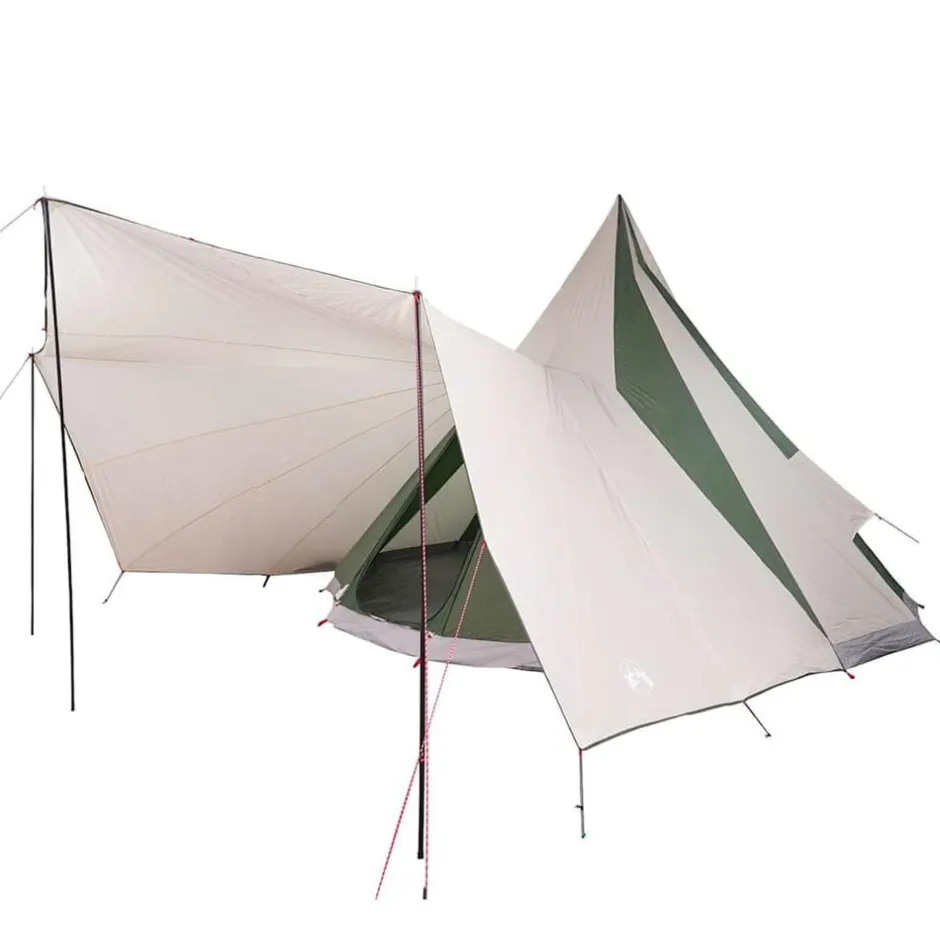 Discount vidaXL Tipi Tält med tak med lagring 510 x 690 x 330 cm taffeta Grön