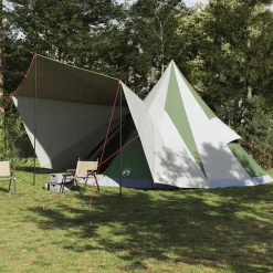 Discount vidaXL Tipi Tält med tak med lagring 510 x 690 x 330 cm taffeta Grön