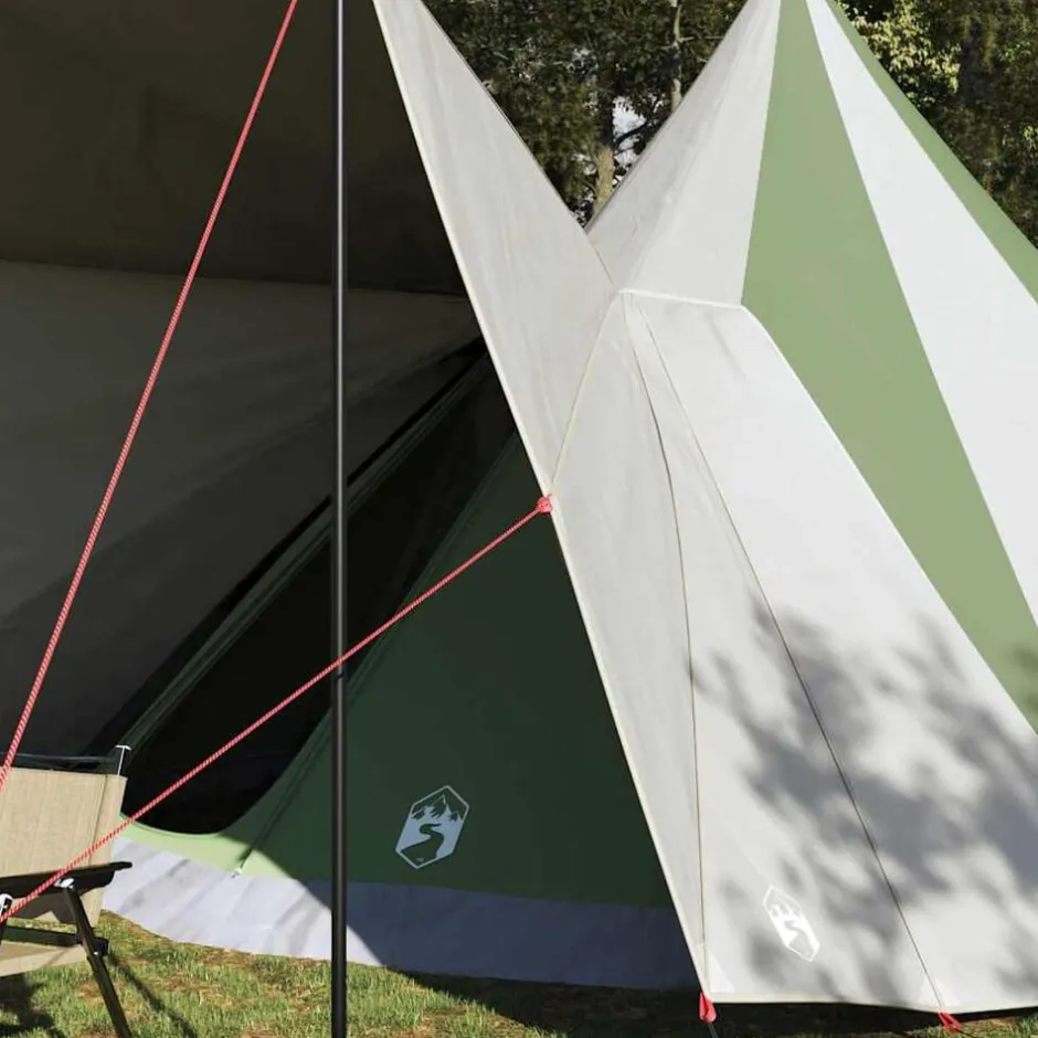 Discount vidaXL Tipi Tält med tak med lagring 510 x 690 x 330 cm taffeta Grön