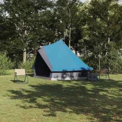 Online vidaXL Tipi Tält med tak med lagring 400 x 346 x 250 cm taffeta Blå