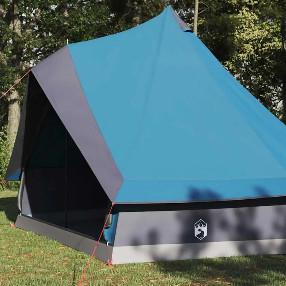Online vidaXL Tipi Tält med tak med lagring 400 x 346 x 250 cm taffeta Blå