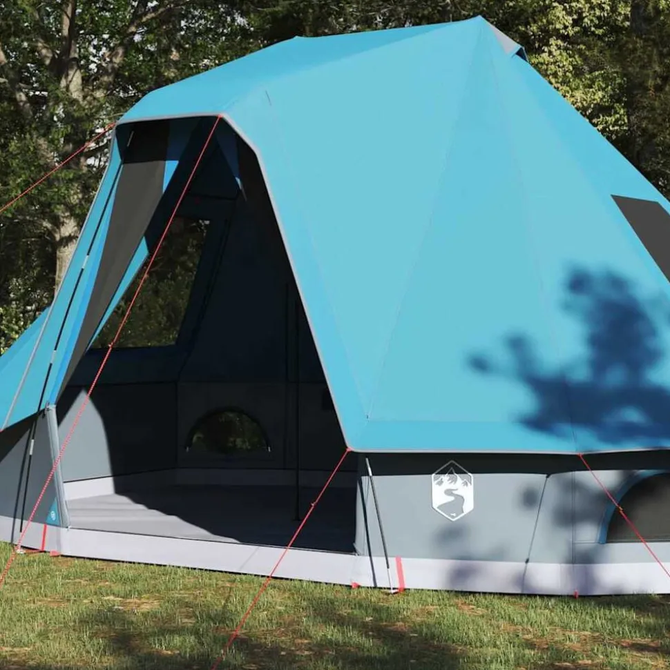 vidaXL Tipi Tält med tak med lagring Blå 466 x 310 x 240 cm taffeta