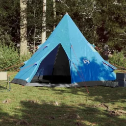 vidaXL Tipi-tält 4 personer blå vattentätt