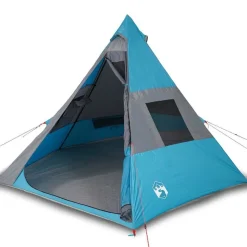 vidaXL Tipi-tält 7 personer blå vattentätt