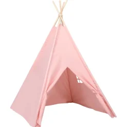 vidaXL Tipitält för barn med väska peachskin rosa 120x120x150 cm