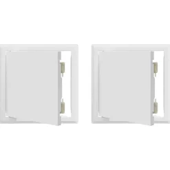 Outlet vidaXL Åtkomstpanel 2 pcs Vit 23 x 23 x 3 cm Stål