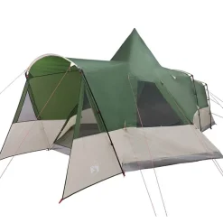 vidaXL Tält för 8 personer med tak med lagring Grön 720 x 465 x 295 cm