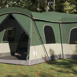 vidaXL Tält för 16 personer med tak Grön 680 x 510 x 210 cm