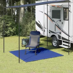 vidaXL Tältmatta 200x200 cm blå HDPE