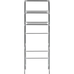 Online vidaXL Toaletthylla med 3 hyllplan 53x28x169 cm Silver