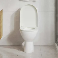 Hot vidaXL Toalettsits med mjuk stängning fyrkantig Vit