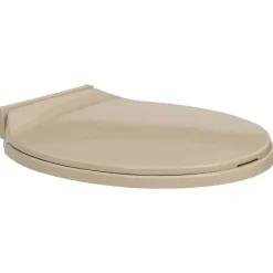 vidaXL Toalettsits mjuk stängning oval Beige