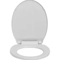 Outlet vidaXL Toalettsits mjuk stängning snabbfäste oval Ljusgrå
