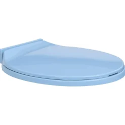 vidaXL Toalettsits mjuk stängning blå oval