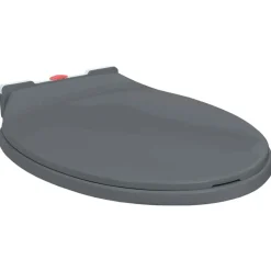 Best vidaXL Toalettsits mjuk stängning snabbfäste oval Grå
