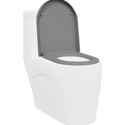 vidaXL Toalettstol Grå 49 x 36 x 4 cm Duroplast