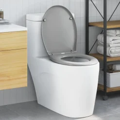 Discount vidaXL Toalettstol 47 x 37 x 4 cm Duroplast Grå