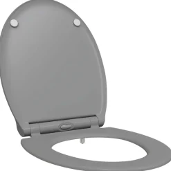 New vidaXL Toalettstol 47 x 37,5 x 3,8 cm Duroplast Grå