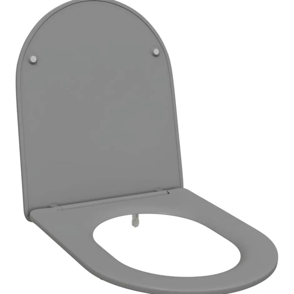 Hot vidaXL Toalettstol 47 x 36 x 3,4 cm Duroplast Grå