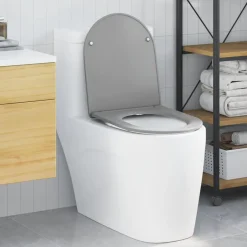 Hot vidaXL Toalettstol 47 x 36 x 3,4 cm Duroplast Grå