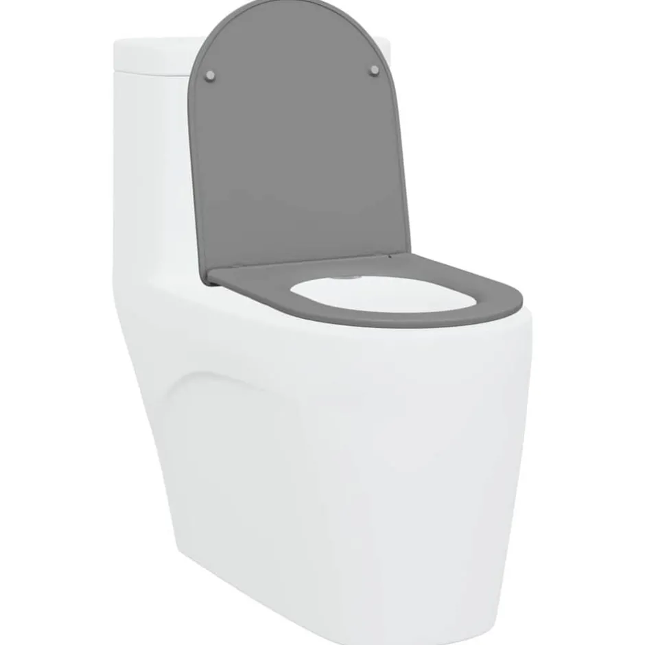 Hot vidaXL Toalettstol 47 x 36 x 3,4 cm Duroplast Grå