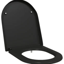 New vidaXL Toalettstol 49 x 36 x 4 cm Duroplast Svart