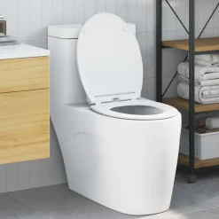 Outlet vidaXL Toalettstol 47 x 37,5 x 3,8 cm Duroplast Vit