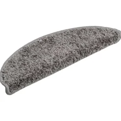 vidaXL Trappmattor 15 st 56x17x3 cm grå halvrunda