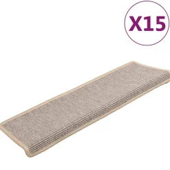 Clearance vidaXL Trappmattor 15 st 65x21x4 cm färgade rektangulära kanter Silver