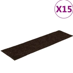 Sale vidaXL Trappmattor självhäftande 15 st 76x20 cm a rektangulära Brun