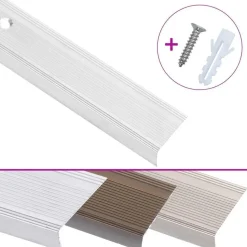 vidaXL Trappnäsor i L-form 15 st aluminium 90 cm silver