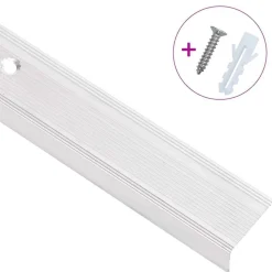 vidaXL Trappnäsor i L-form 15 st aluminium 90 cm silver