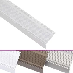 vidaXL Trappnäsor i L-form 5 st aluminium 100 cm silver