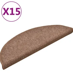 Clearance vidaXL Trappstegsmattor 15 st 56x17x3 cm Brun