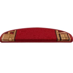 Clearance vidaXL Trappstegsmattor självhäftande 5 st 65x21x4 cm Röd