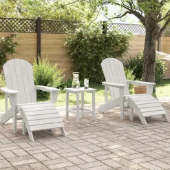vidaXL Trädgård Stol 2 pcs Vit 83 x 74 x 92 cm polyeten